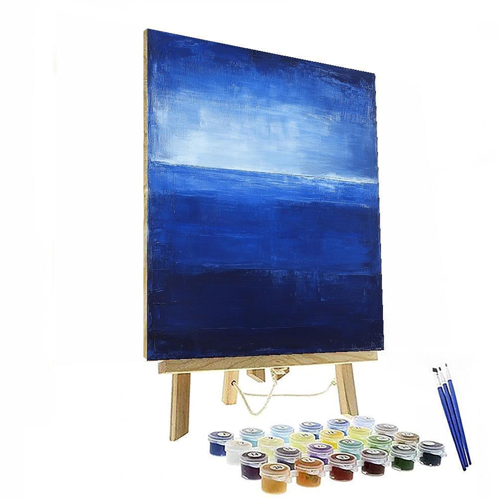 Mark Rothko Inspired Harmony In Galactic Blues  Painting By Numbers Kit