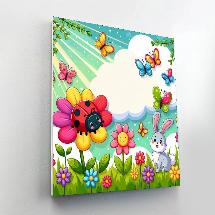 Garden Of Friendly Critters Painting By Numbers Kit