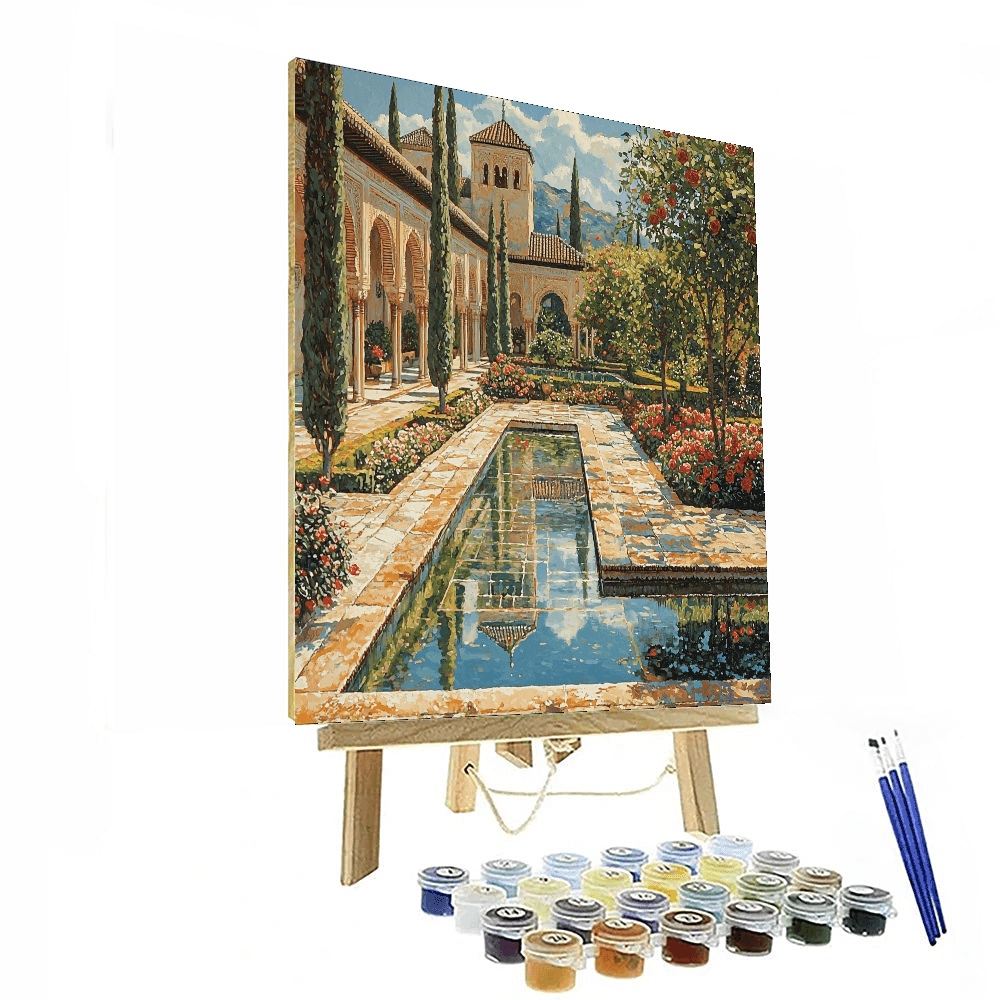 The Alhambra Gardens - Granada Paint By Numbers