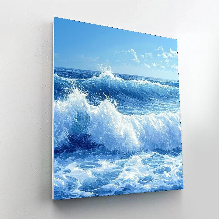 Michelangelo Inspired Celestial Wave Symphony  Paint By Number