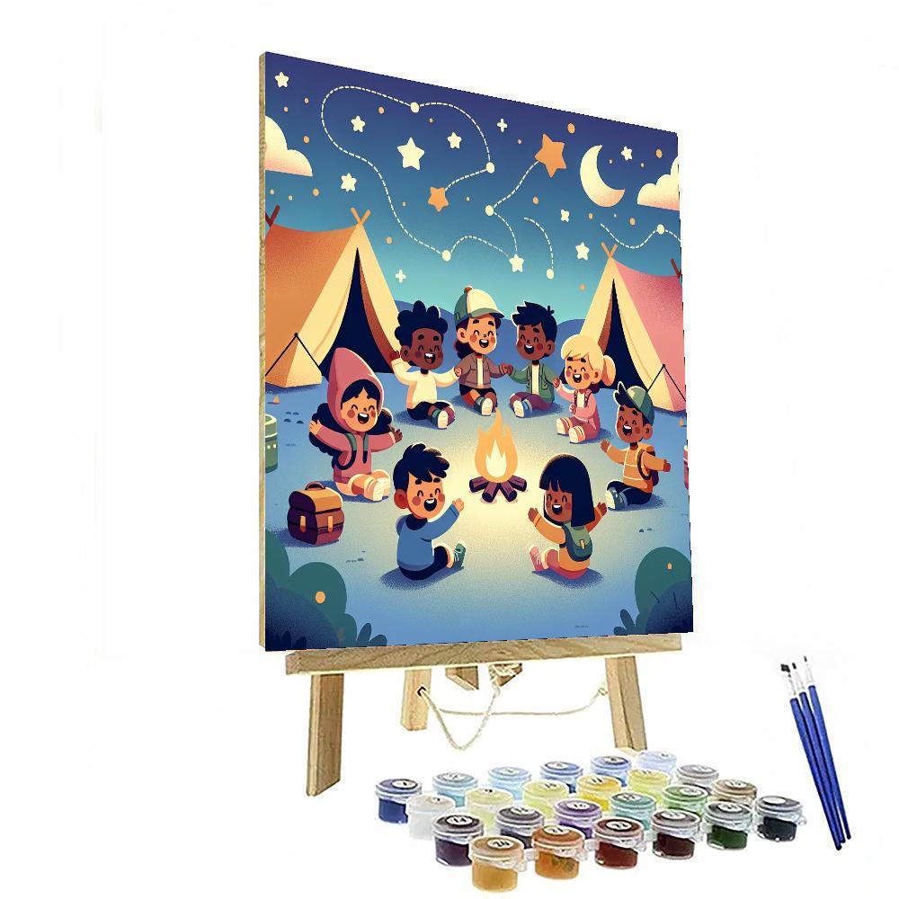Starry Night Campout Paint By Numbers Art