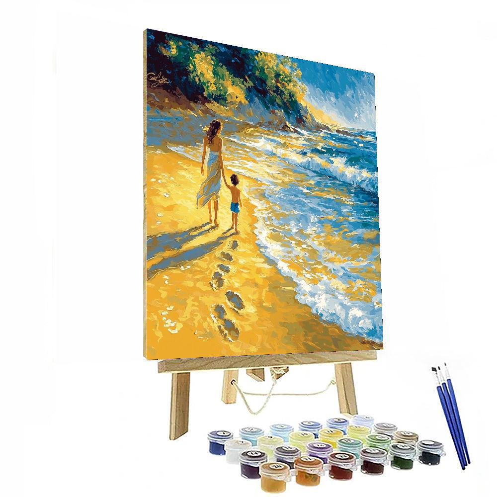 Hand In Hand On The Beach Paint By Numbers Kits