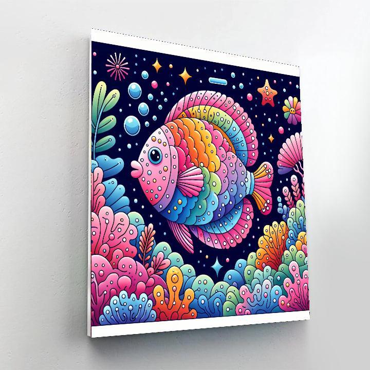 Dazzling Rainbow Fish Numbered Painting Kits