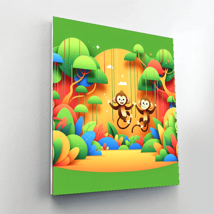 Mischievous Monkey Mischief Paint By Numbers Kits