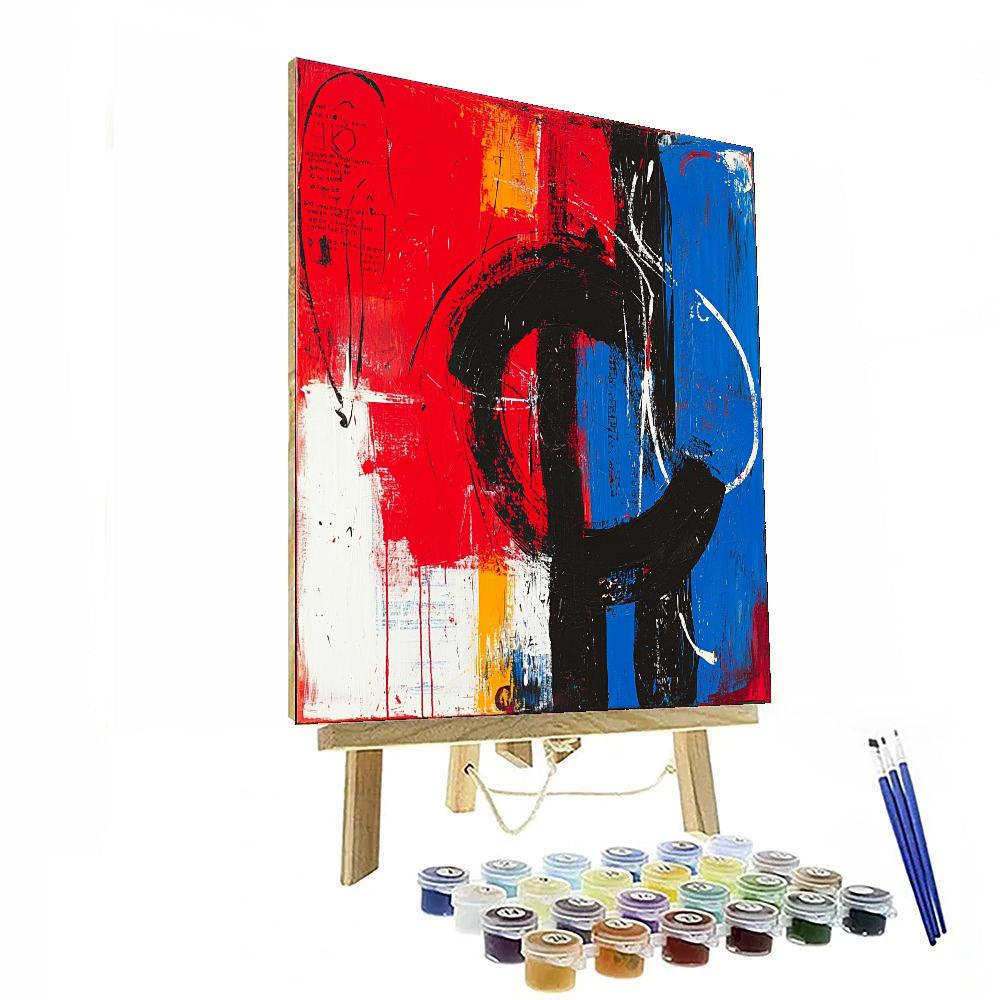 Jean-Michel Basquiat Inspired Symbolic Reflections  Paint By Numbers Kits