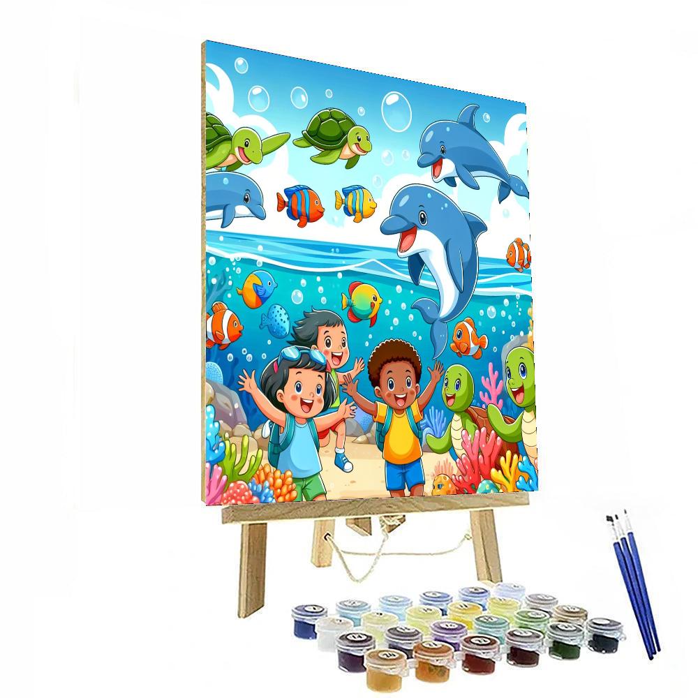 Underwater Adventure With Friends Number Painting