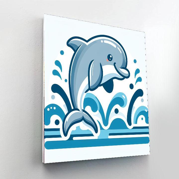 Dreamy Dolphin Delights Number Painting