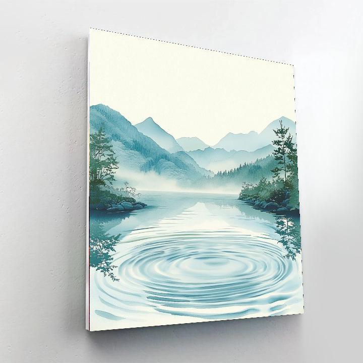 Utagawa Hiroshige Inspired Harmony Of Rippling Waters  Number Painting