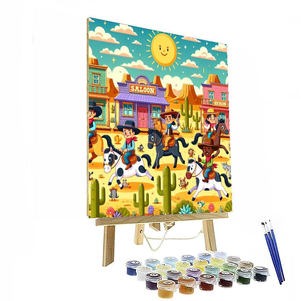 Incredible Wild West Showdown Paint By Numbers Kits