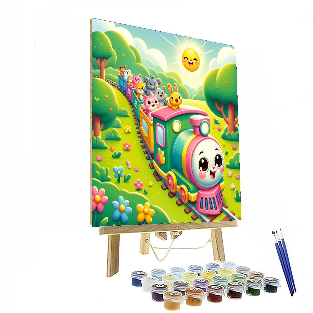 Sunny Train Adventure Numbered Painting Kits