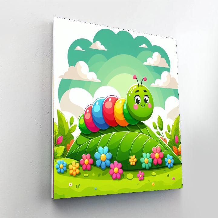 Colorful Caterpillar Journey Paint By Number