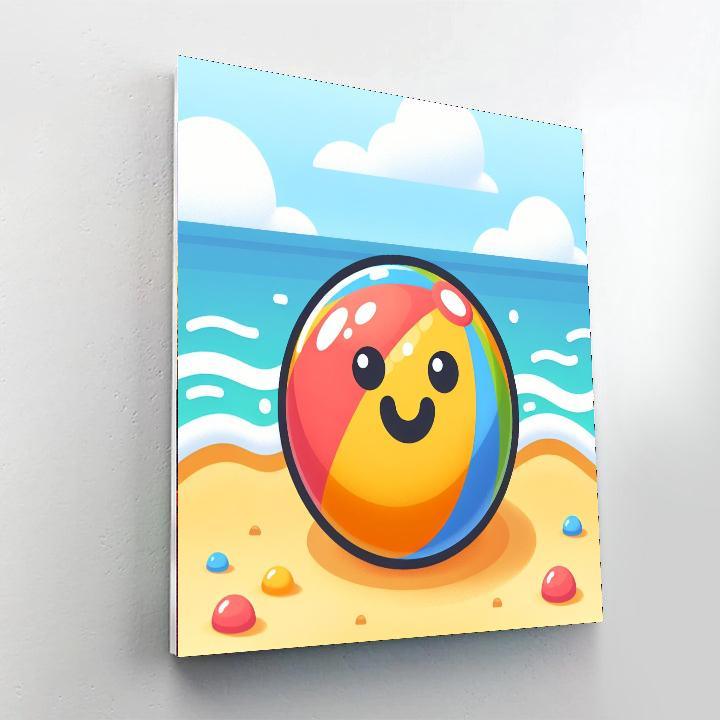 Jolly Beach Ball Paint By Numbers Art