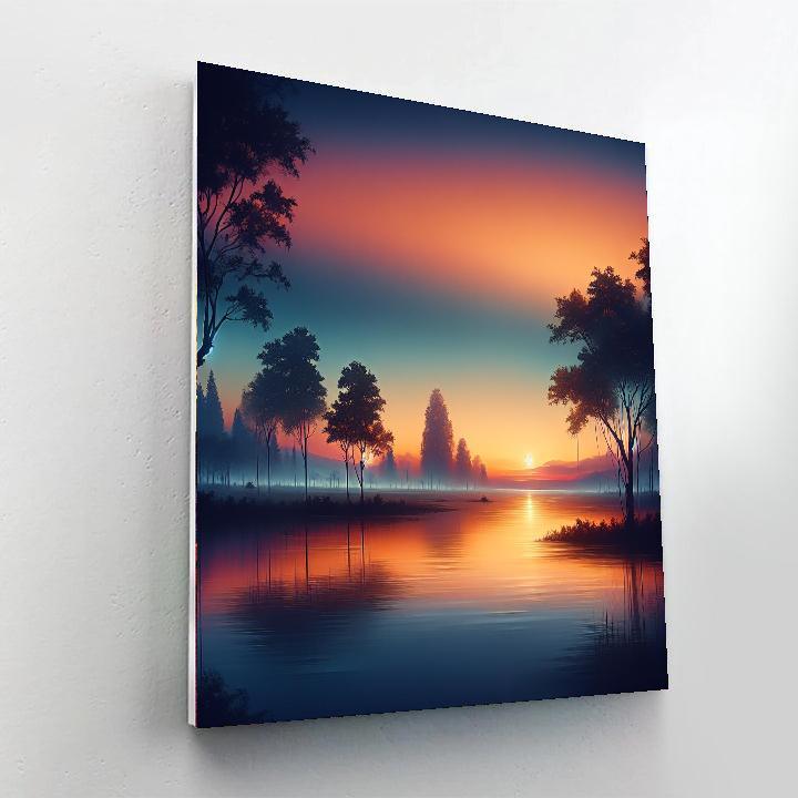 Blissful Sunset Retreat Paint By Numbers Art