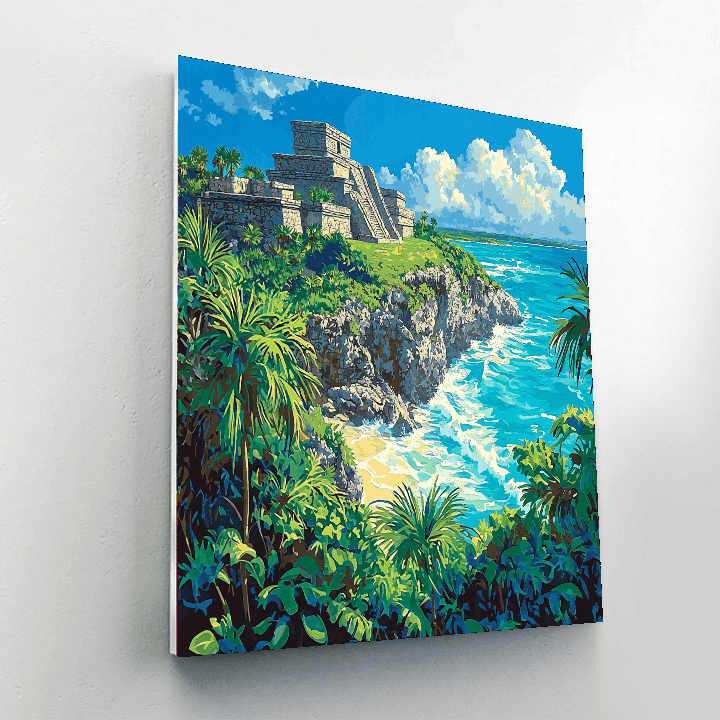 Tulum Ruins Painting By Numbers Kit