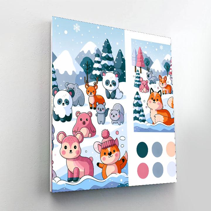 Winter Wildlife Wonderland Paint By Numbers