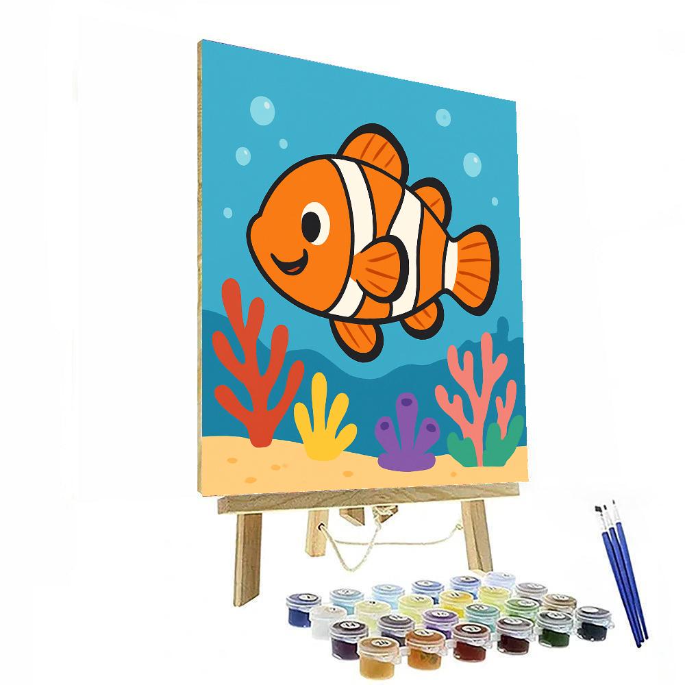 Cheerful Clown Fish Numbered Painting Kits