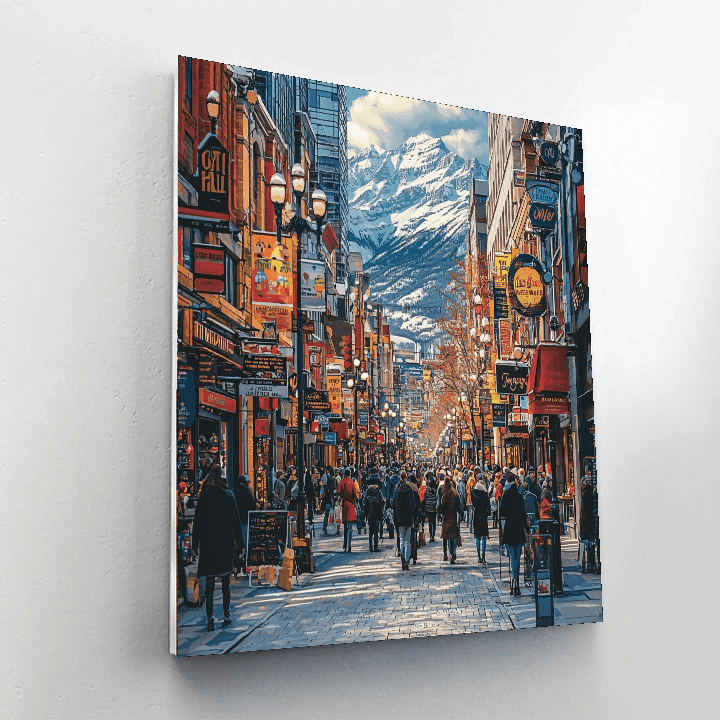 Robson Street - Vancouver Numbered Painting Kits