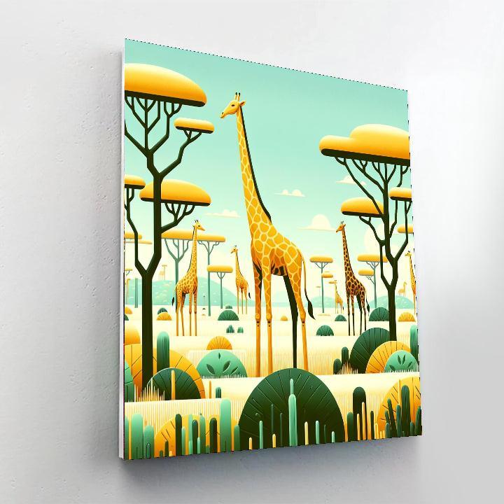 Gigantic Giraffes Numbered Painting Kits