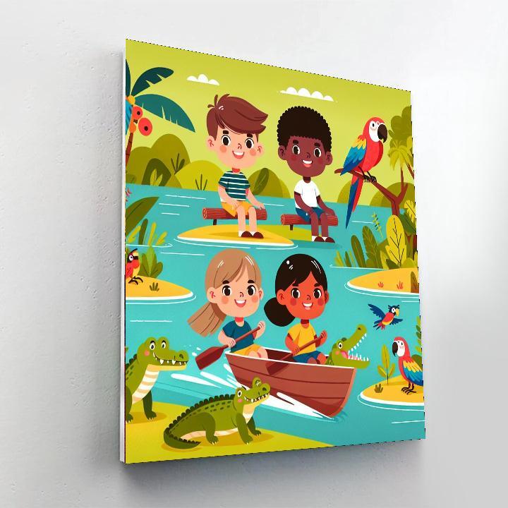 Jungle River Cruise Paint By Numbers
