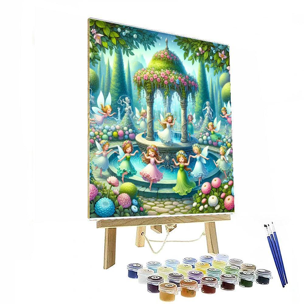Fairy Fountain Frolic Paint By Number