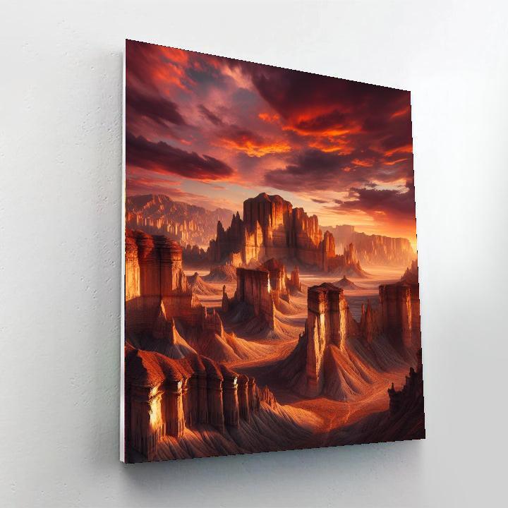 Majestic Canyon Sunset Painting By Numbers Kit