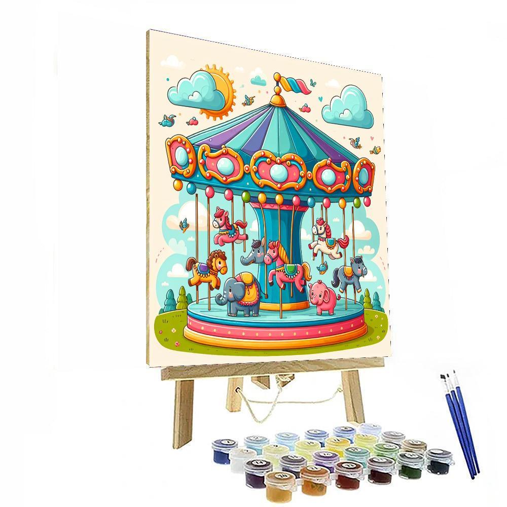 Rainbow Carousel Paint By Numbers Kits
