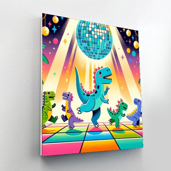 Dazzling Dinosaur Disco Paint By Number