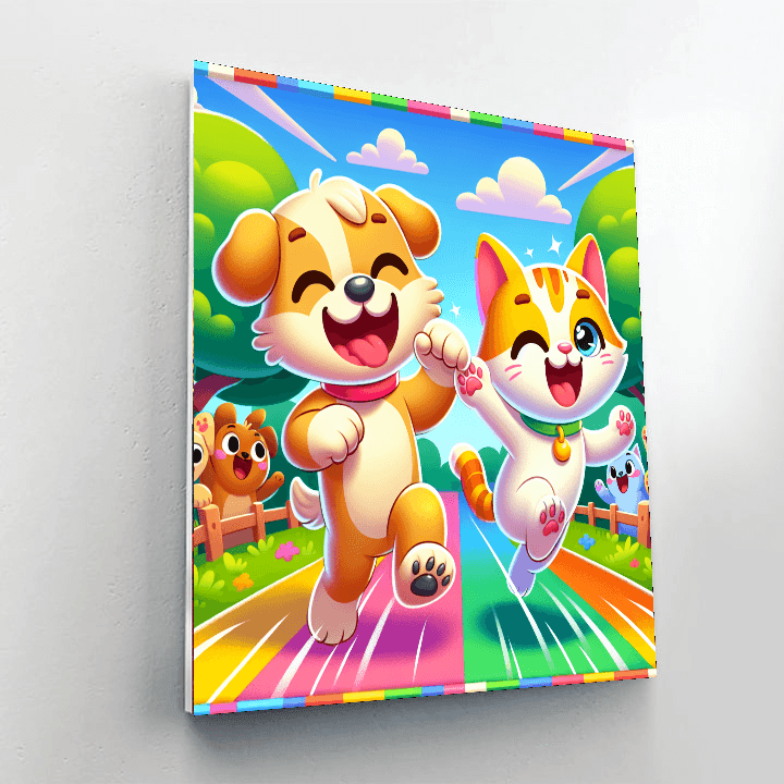 Epic Animal Showdown Number Painting