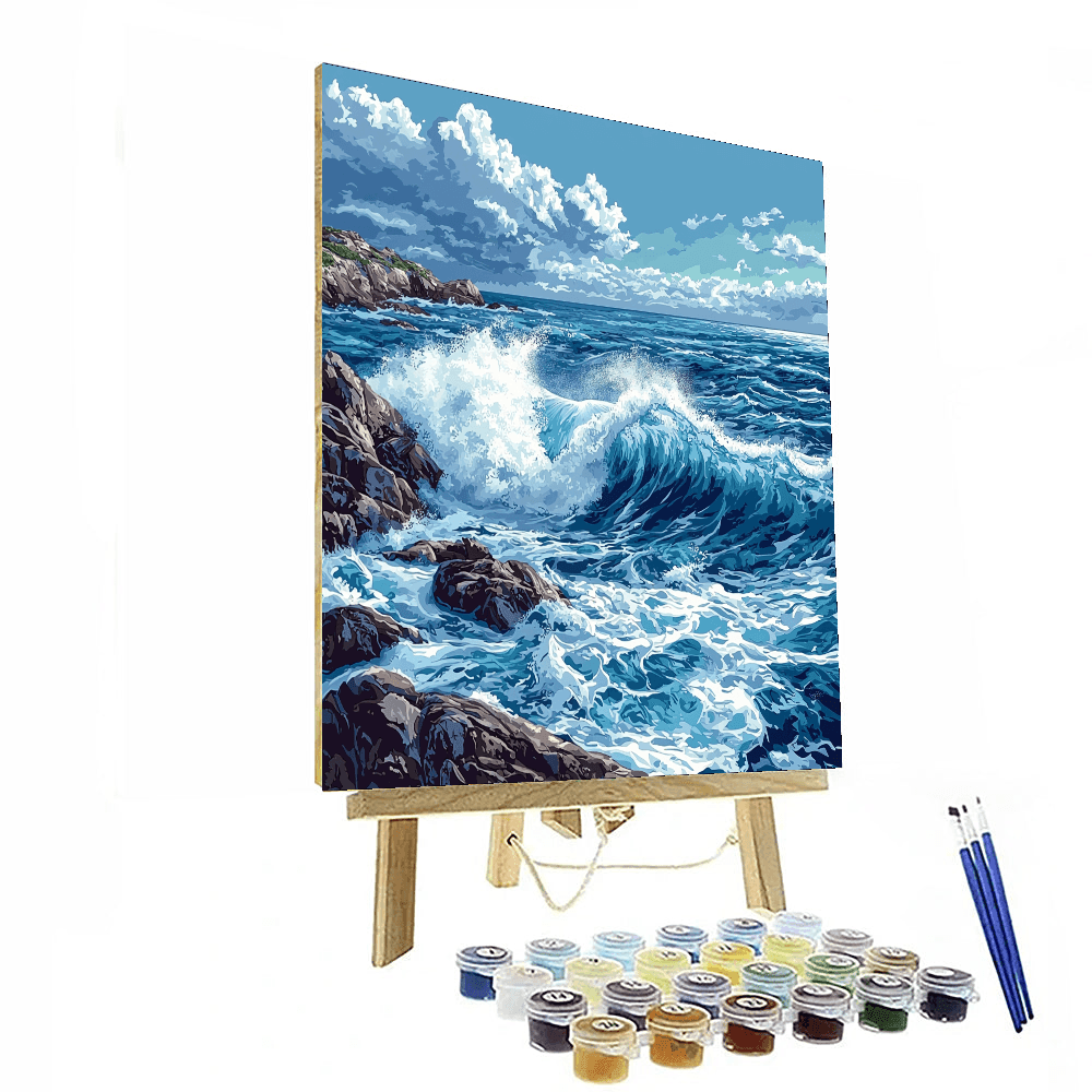 Hokusai Inspired Waves Of Inspiration  Painting By Numbers Kit