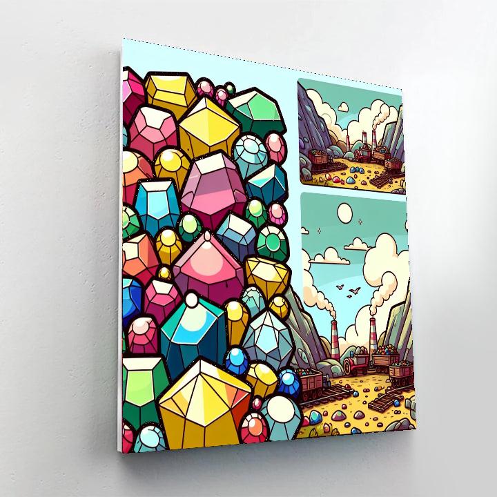 Glistening Gemstones Painting By Numbers Kit