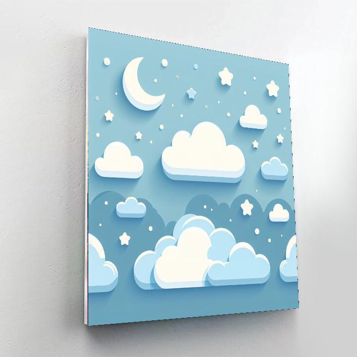 Whimsical Cloudland Paint By Color