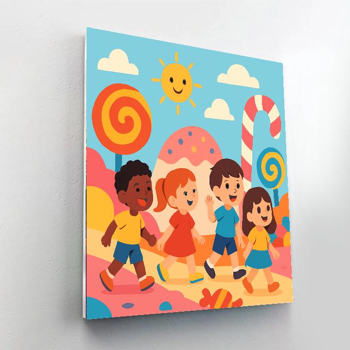 Sunny Adventure In Candyland Paint By Numbers