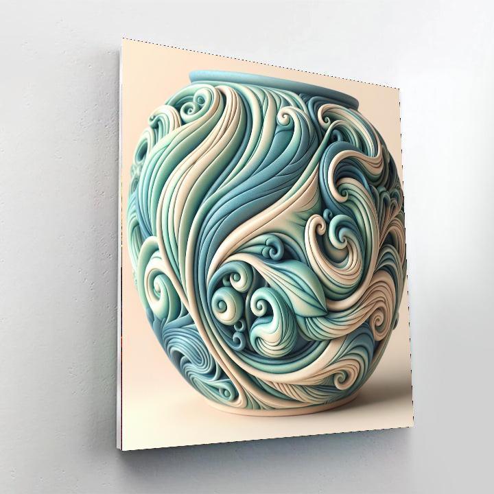 Seaside Breeze Vase Paint By Number