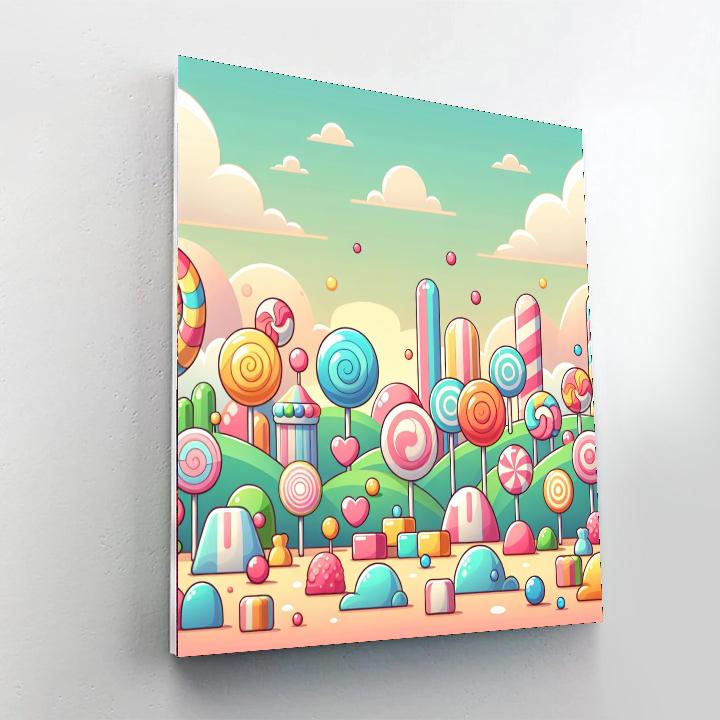 Rainbow Candy Land Numbered Painting Kits