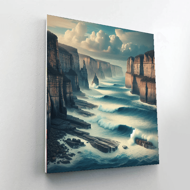 Dramatic Coastal Cliffs Paint By Color
