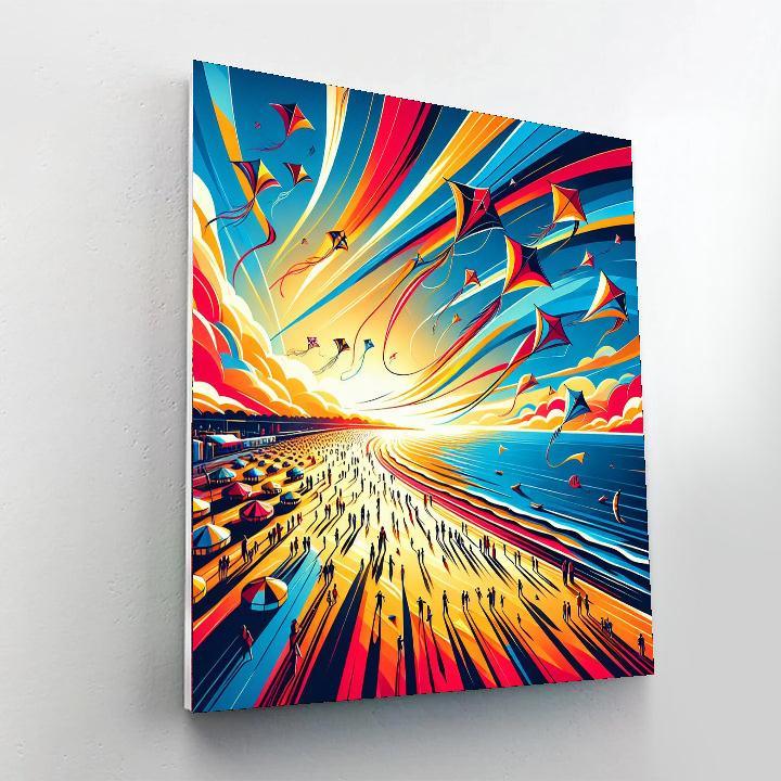 Seaside Kite Festival DIY Paint By Numbers