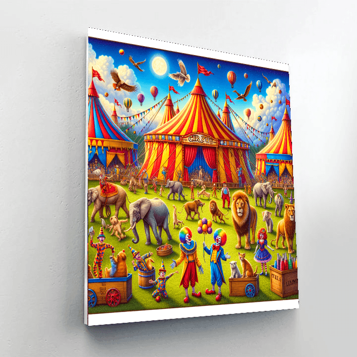 Delightful Circus Spectacle Numbered Painting Kits