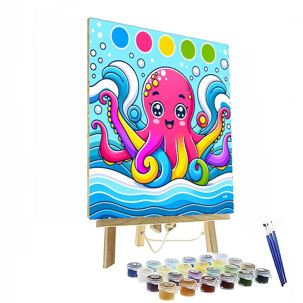 Playful Octopus DIY Paint By Numbers