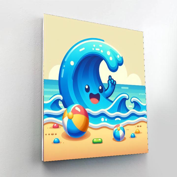 Joyful Ocean Wave DIY Paint By Numbers