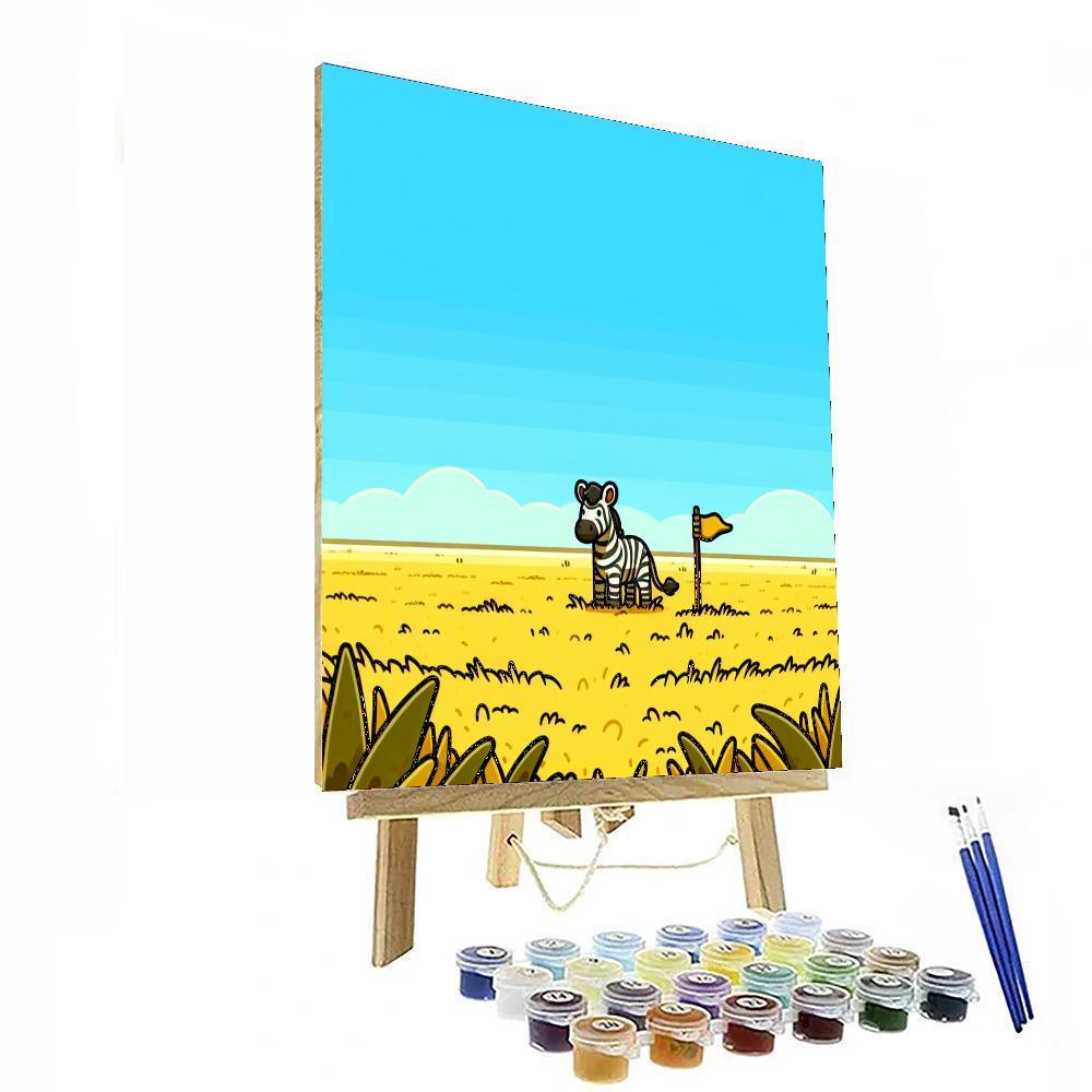 Safari Zebra Explorer Paint By Color