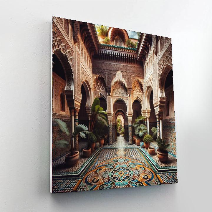 Elegant Moroccan Courtyard Paint By Numbers Kits