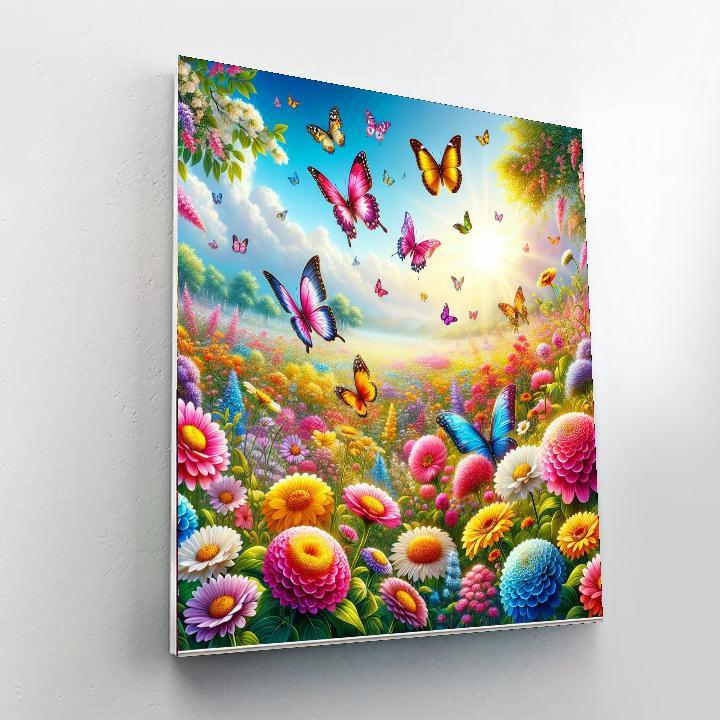 Colorful Flower Garden DIY Paint By Numbers