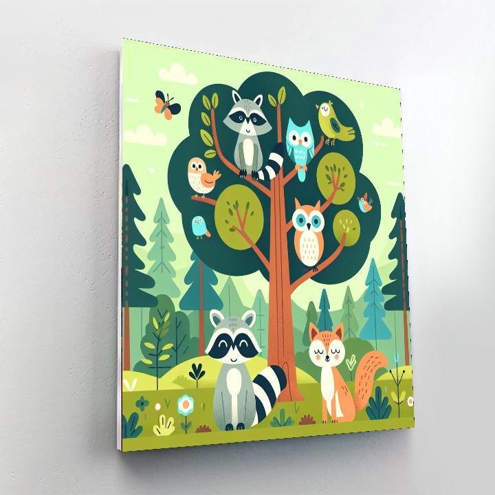 Funky Forest DIY Paint By Numbers