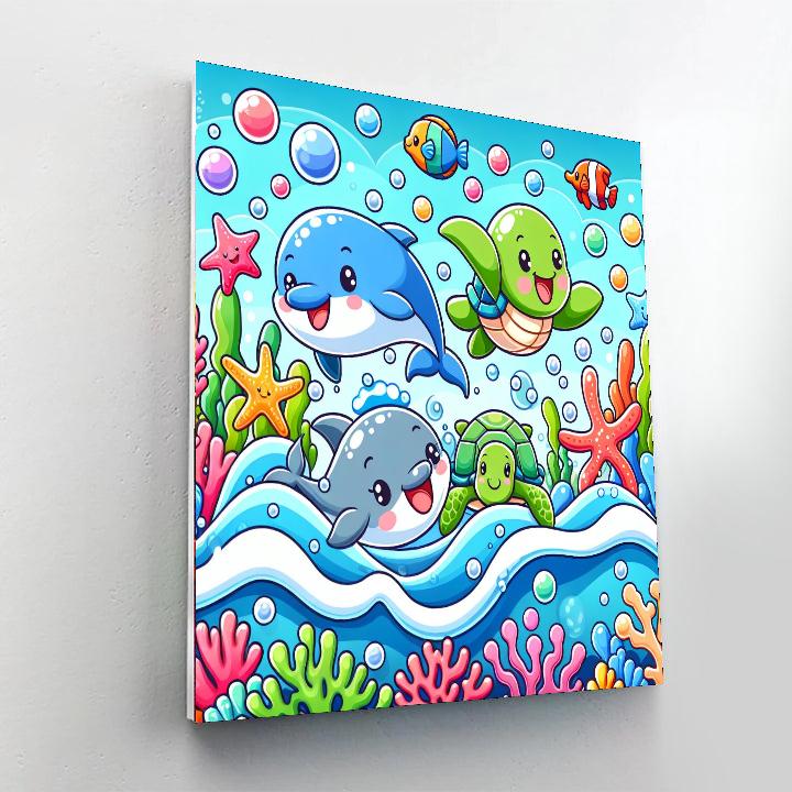 Silly Sea Splash Painting Number Kit