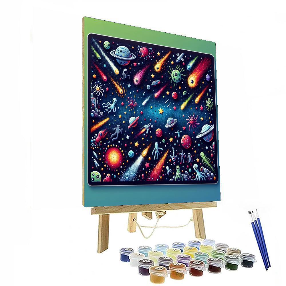 Galactic Dreams For Young Explorers Numbered Painting Kits