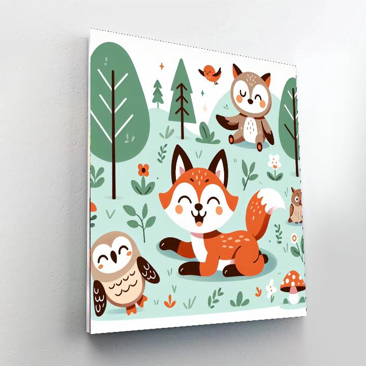 Fantastic Forest Frolic Paint By Numbers Art