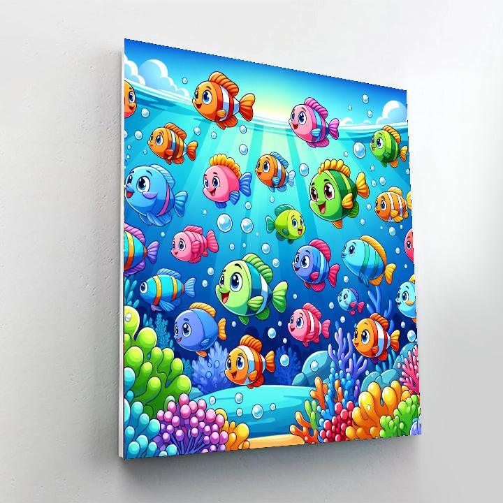 Bubbly Fish Parade Paint By Color