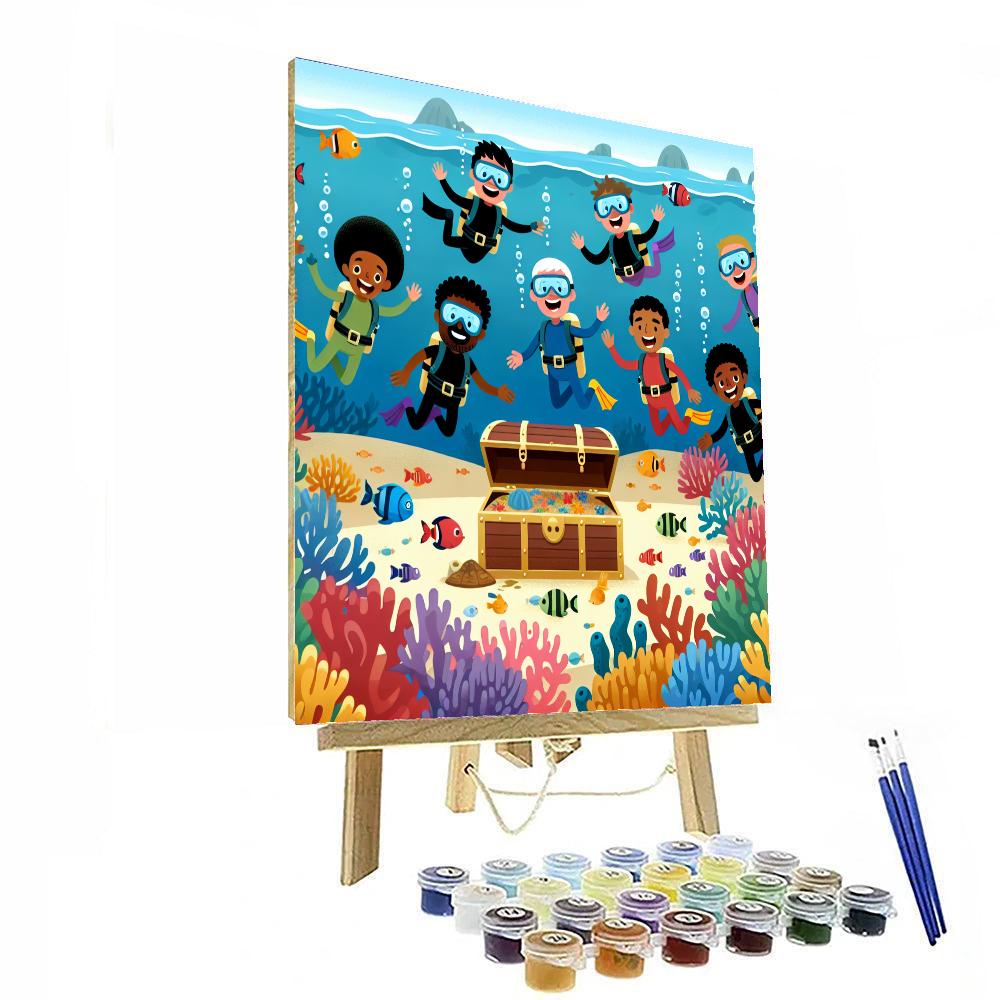 Undersea Treasure Trove Paint By Numbers Art