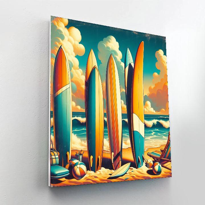 Retro Surf Vibes Paint By Numbers