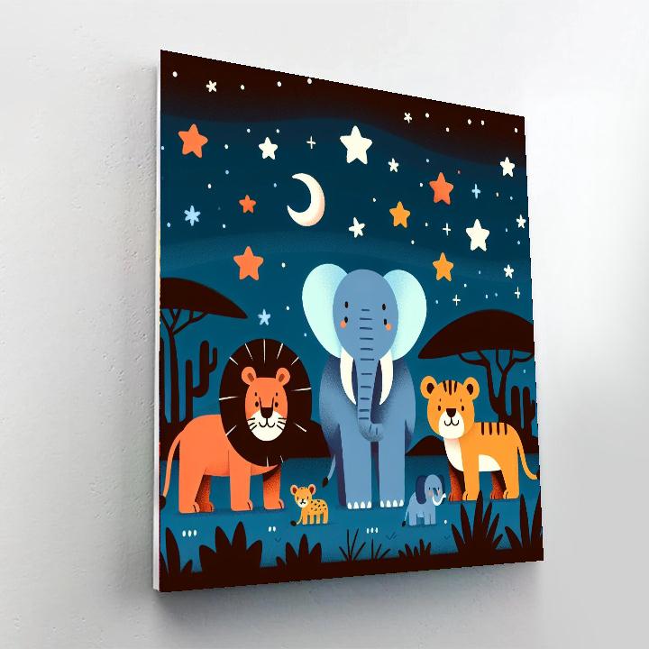 Starlit Safari Night Numbered Painting Kits